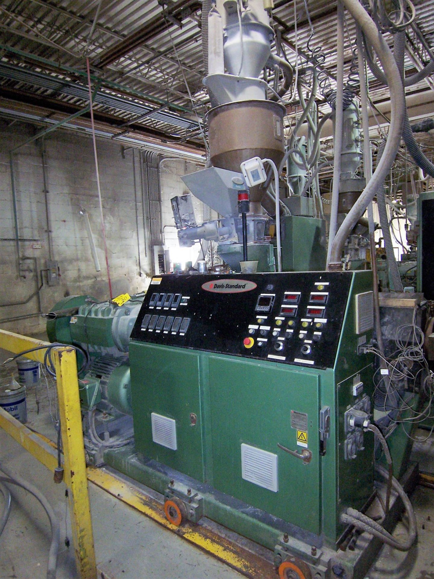 DAVIS STANDARD ''GEMINI'' GC65 TWIN FEED EXTRUDER, 4-ZONE, DIGITAL TEMPERATURE CONTROL, LOADER,