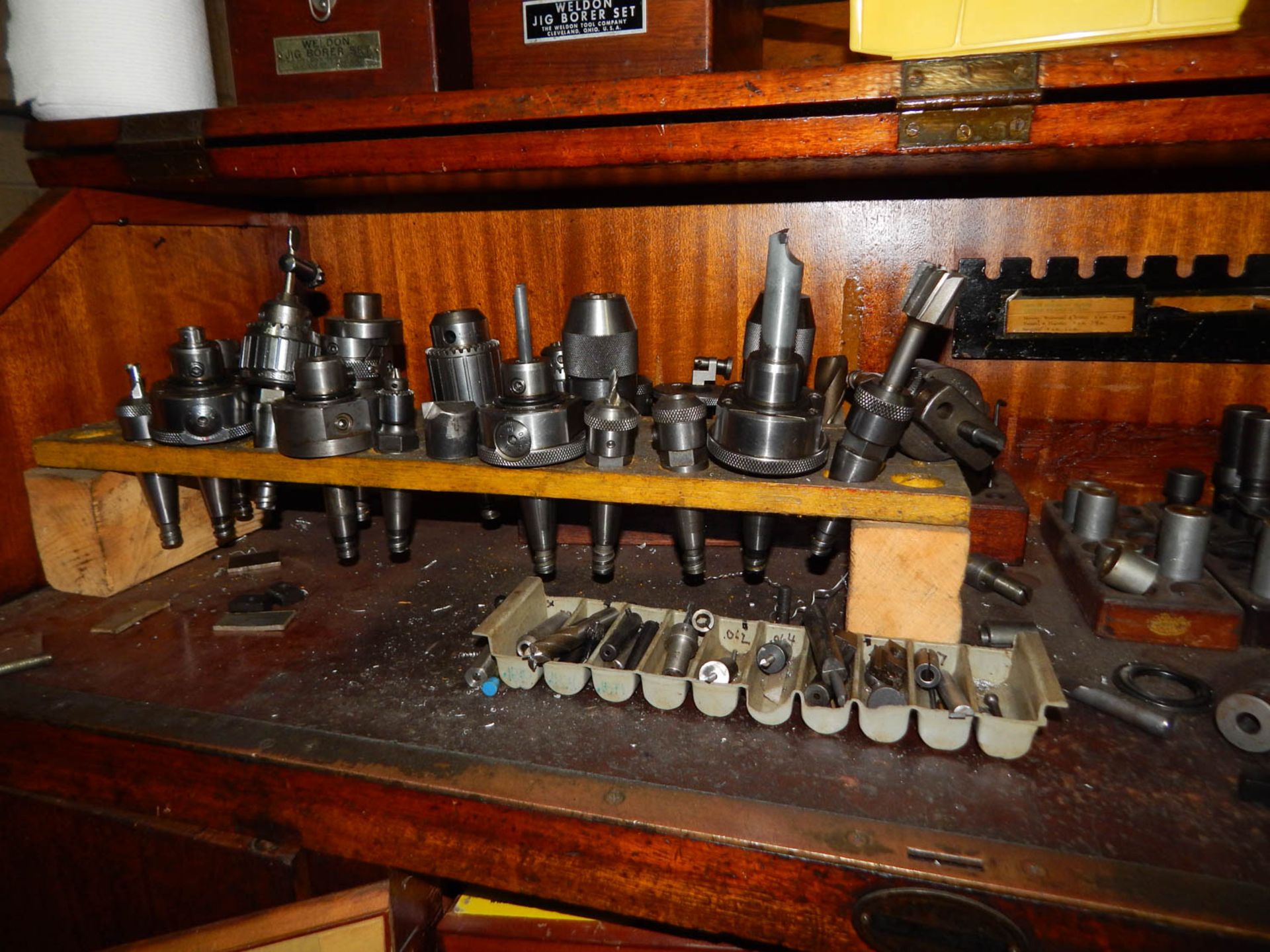 MOORE WOOD CABINET WITH JIG BORER TOOLING - Image 3 of 3