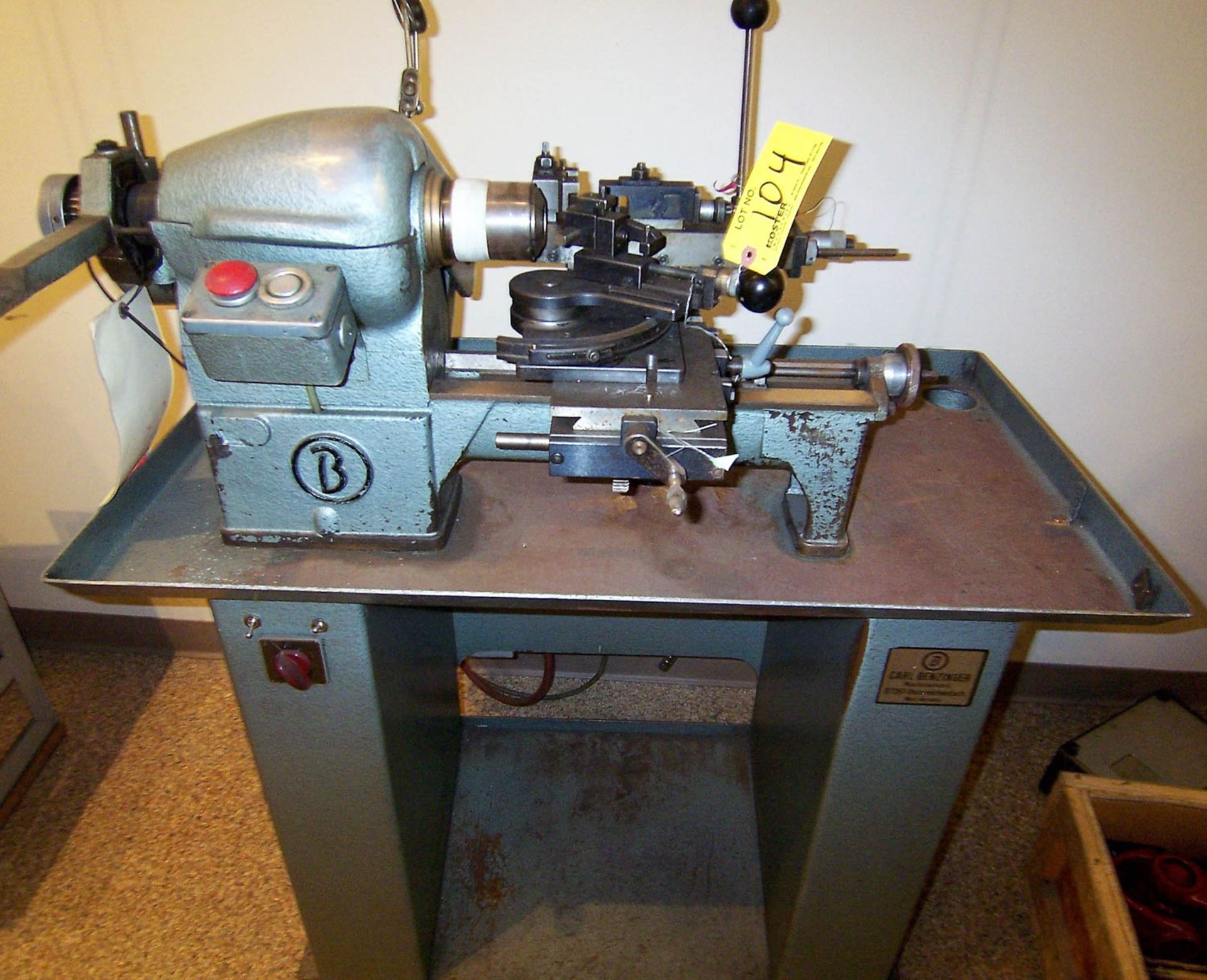 BENZINGER LATHE, WITH COLLET CLOSER & COMPOUND