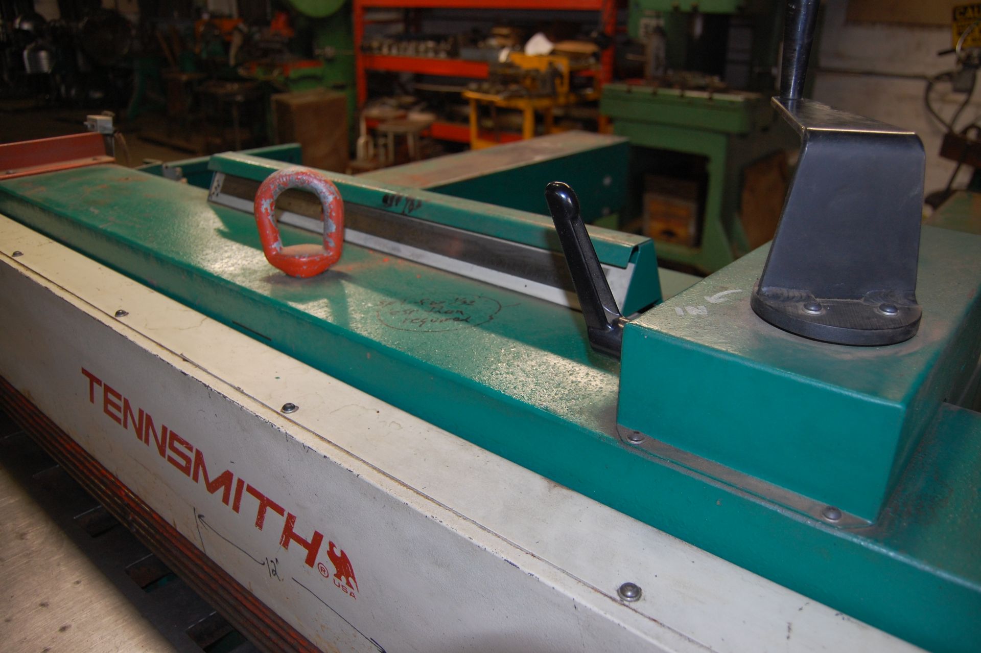 TENNSMITH 5' X 10 GAGE MDL. LM510 POWER SHEAR, WITH 24" FRONT OPERATED MANUAL BACK GAGE, (2) FRONT - Image 7 of 9