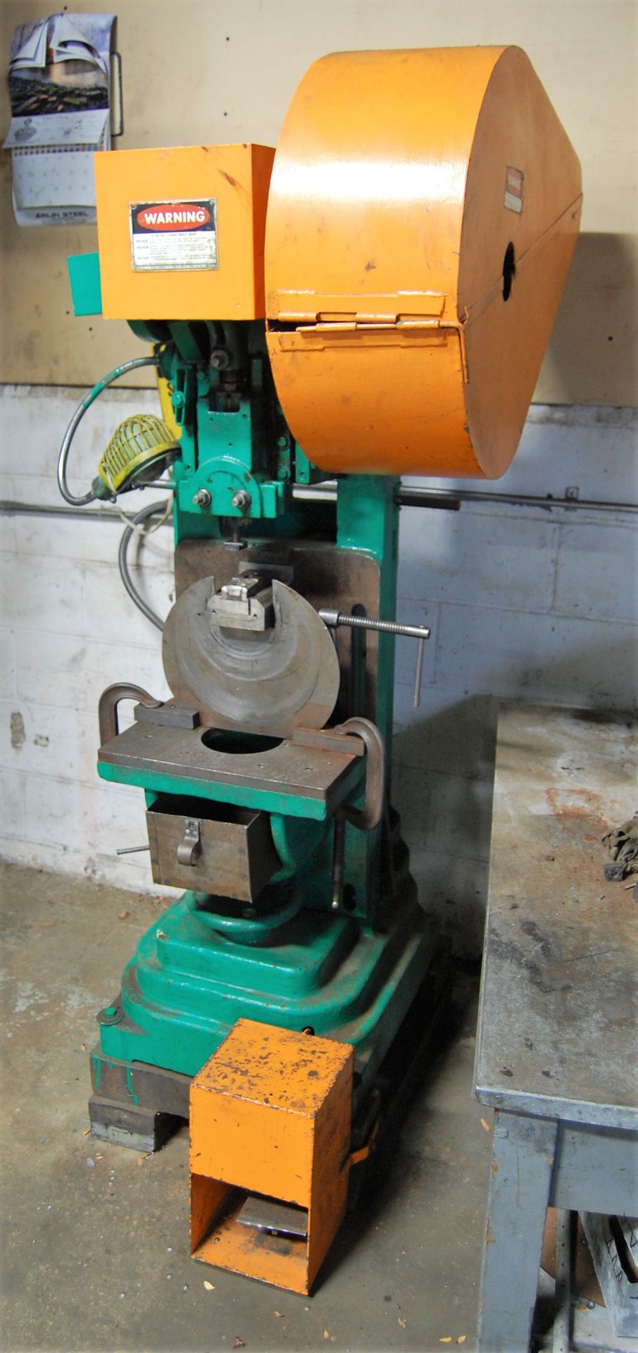 ROUSSELLE PRESS MDL. 15H FLYWHEEL TYPE HORN PRESS, MECHANICAL CLUTCH, 3" STROKE, 170SPM, 1-1/2"