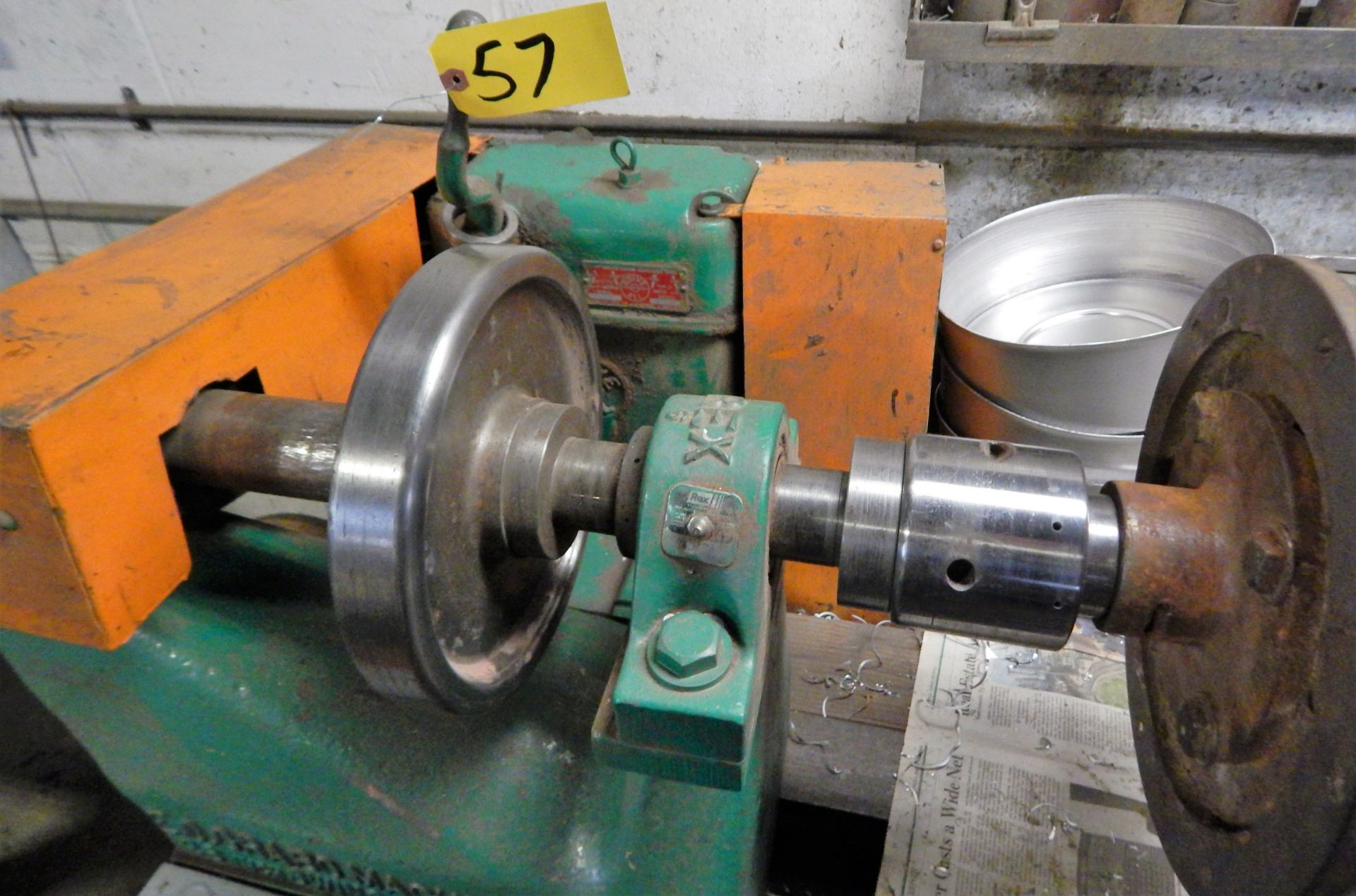 EO GRABO MACHINE WORKS 26" X 36" SPINNING LATHE WITH DRIVEALL MDL. 500 TRANSMISSION, REST, - Image 2 of 2