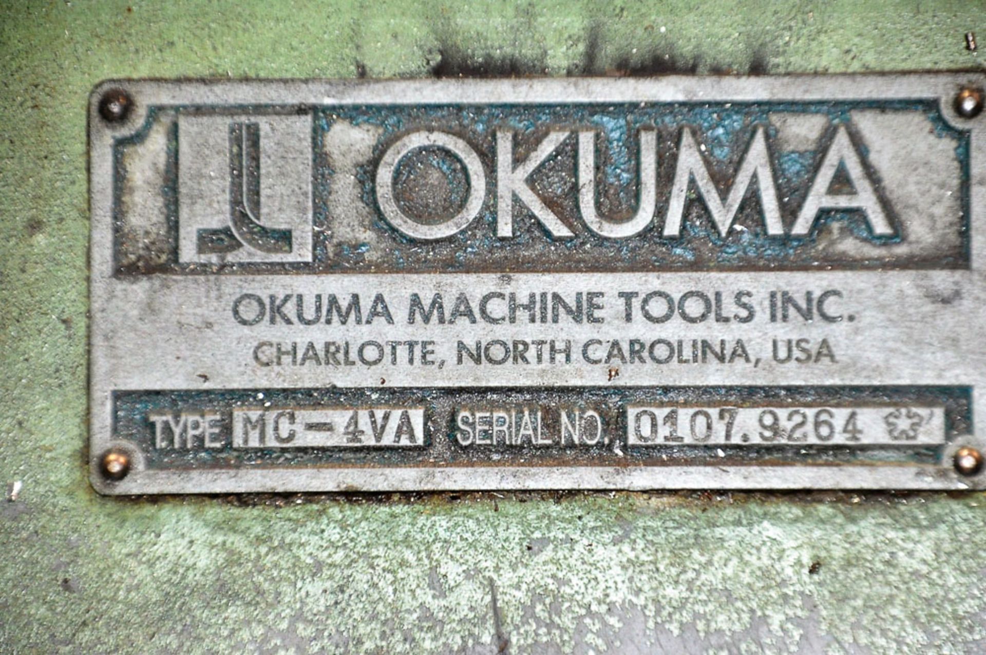 OKUMA MDL. MC-4VA CNC VERTICAL MACHINING CENTER, WITH OKUMA OSP-5000M-G CNC CONTROLS, - Image 7 of 7