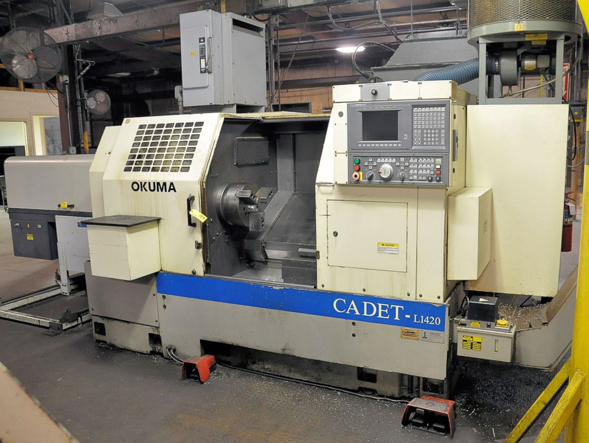 OKUMA CADET-L1420 2-AXIS CNC TURNING CENTER, WITH OKUMA OSP-700L CNC CONTROLS, 12'' 3-JAW CHUCK,