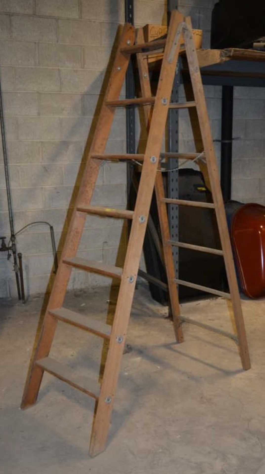 John Berg 7' Wood Step Ladder