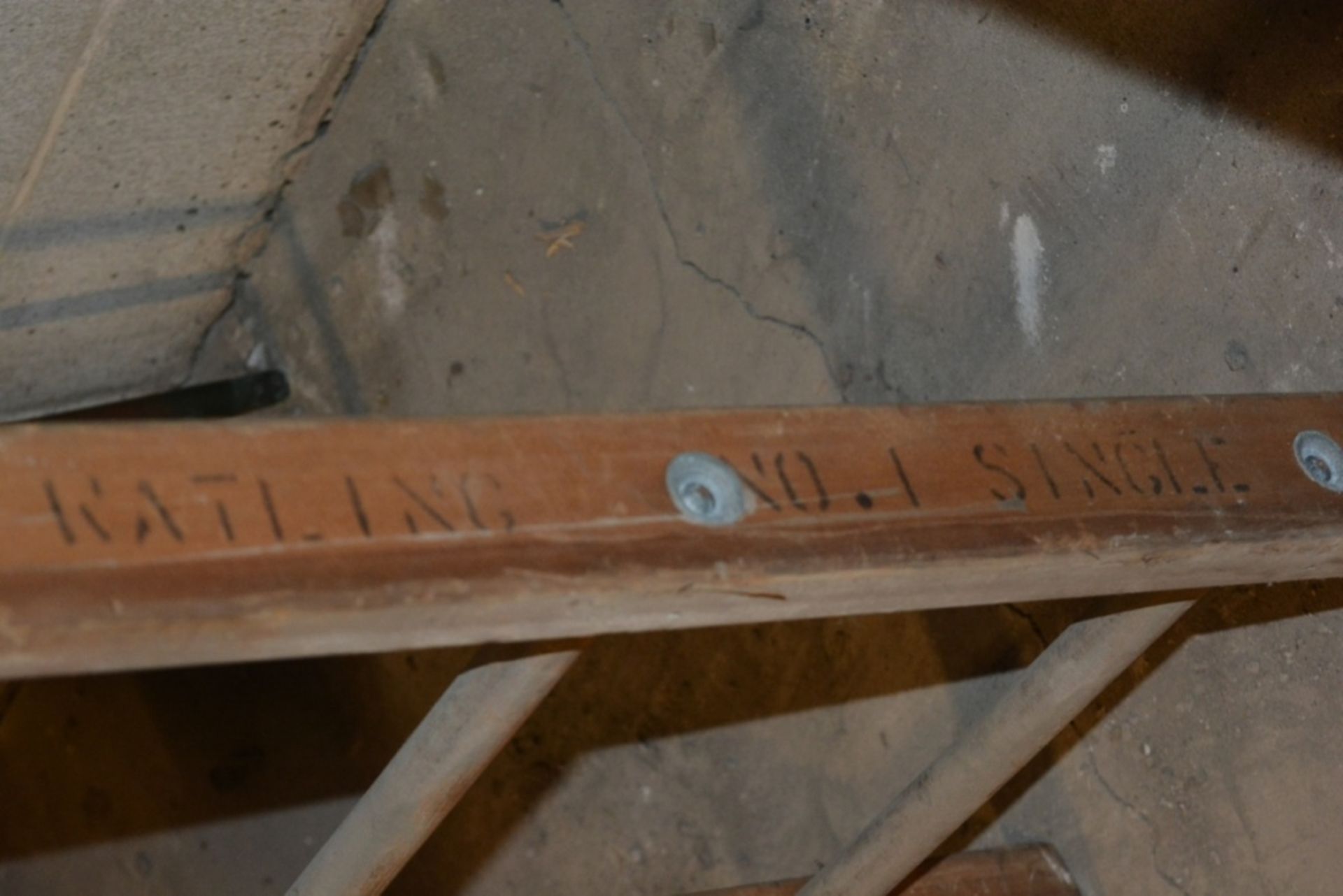 Watling No. 1 Single 12' Wood Straight Ladder - Image 2 of 3