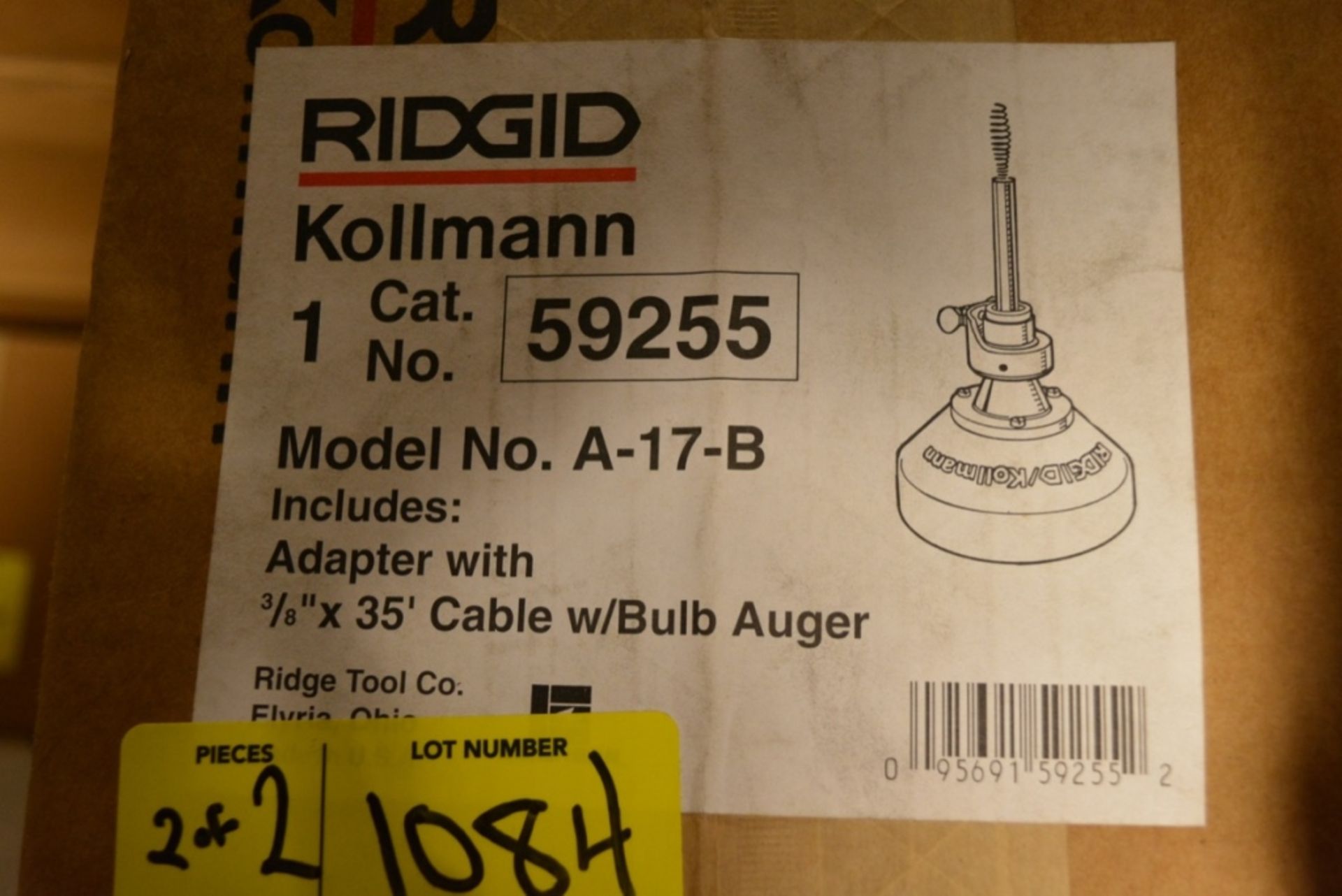 Ridgid 59255 A-17-B Drain Cable Adaptor
