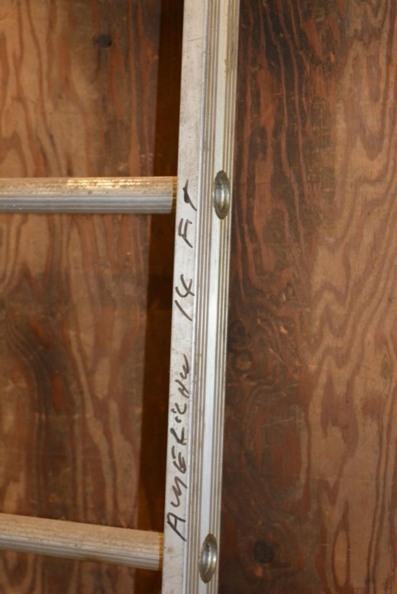 American 14' Aluminum Straight Ladder - Image 2 of 3