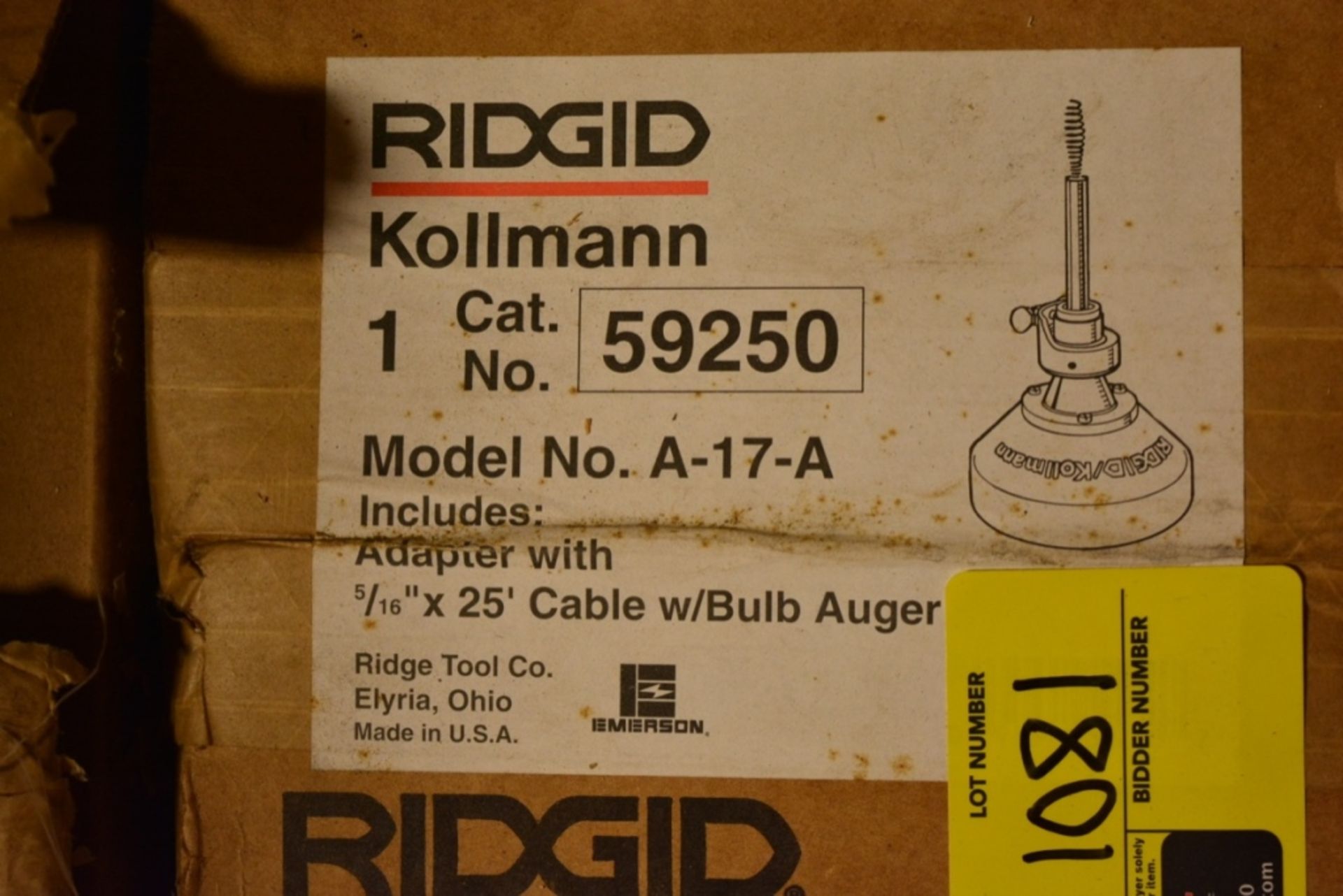 Ridgid 92095 A-17-A Drain Cable Adaptor