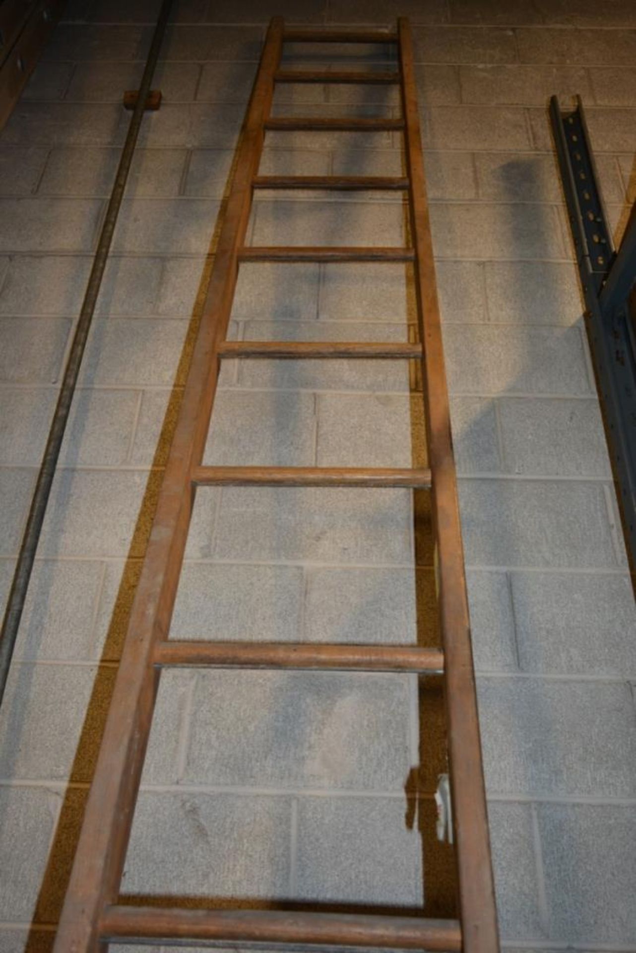 Watling No. 1 Single 12' Wood Straight Ladder - Image 3 of 3