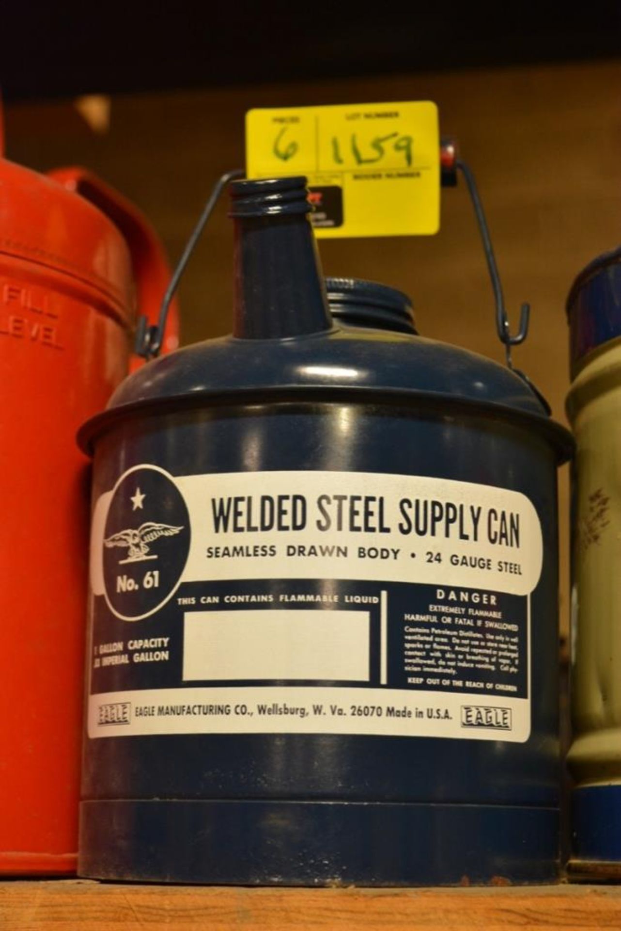 New Eagle #62 1Gallon Welded Steel Supply Can