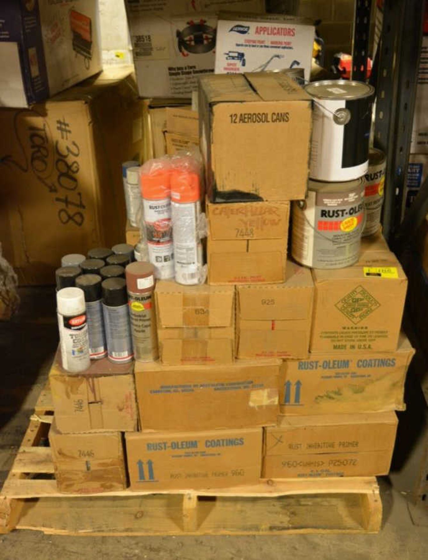 Mixed Pallet Of Spray Paint Cans & 1 Gallon Cans