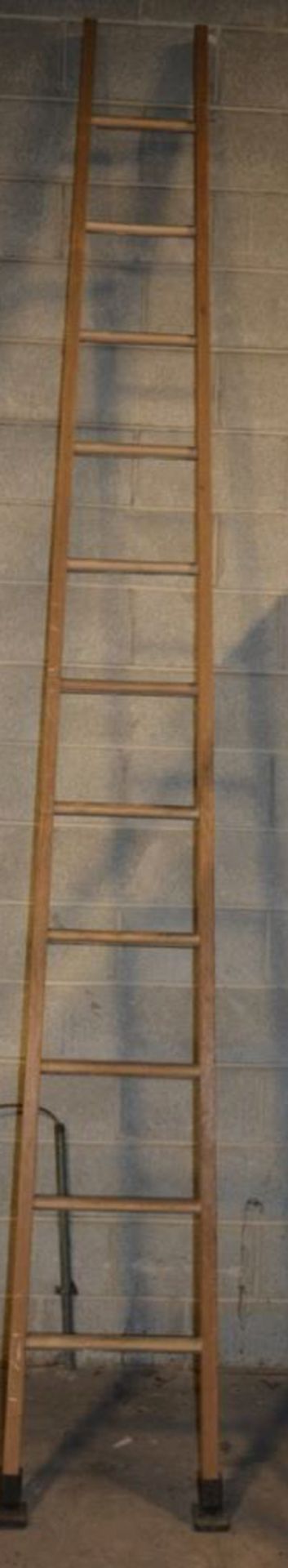 John Berg Industrial 12' Wood Straight Ladder