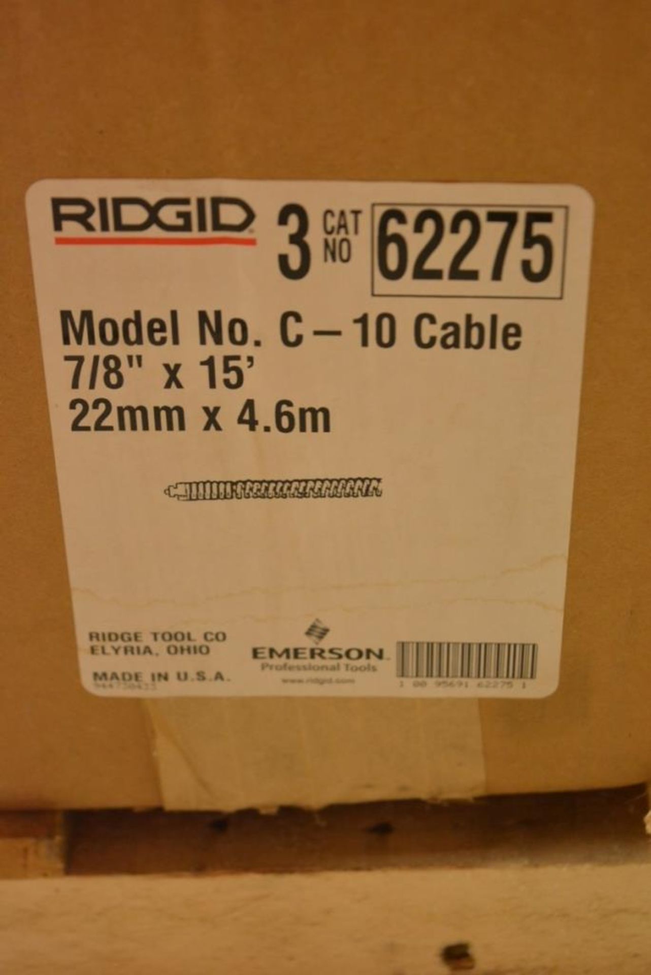 Ridgid 62275 C-10 Cable - Bild 2 aus 2
