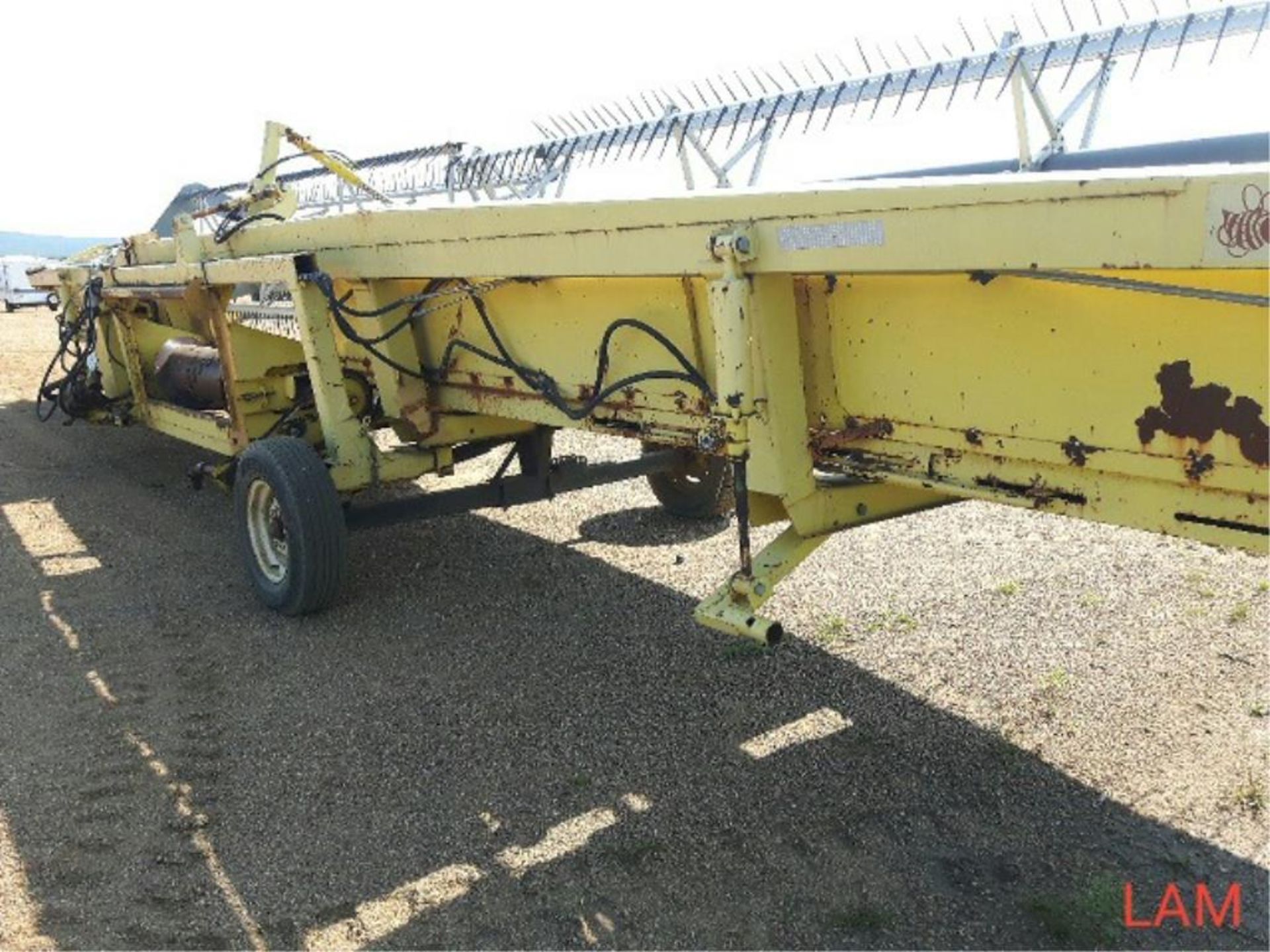 2002 36 FT Honey Bee Draper Header to fit TR98 New Holland Combine, Factory Transport - Image 8 of 9