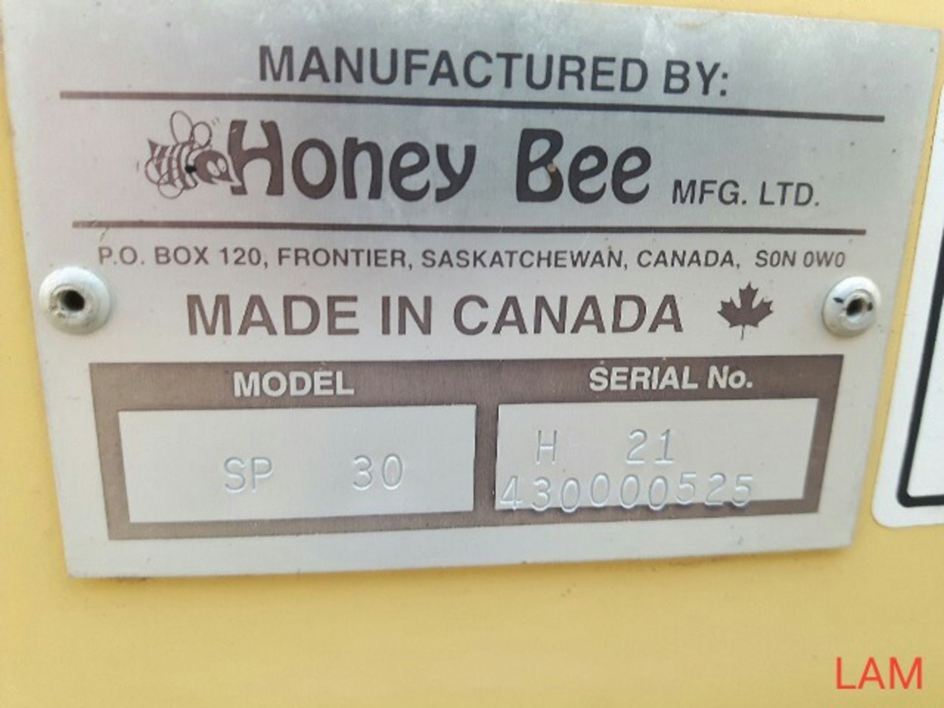 SP 30 Honey Bee 30 FT Straight Cut Header sn L 14 430010677, Factory Transport - Image 11 of 11