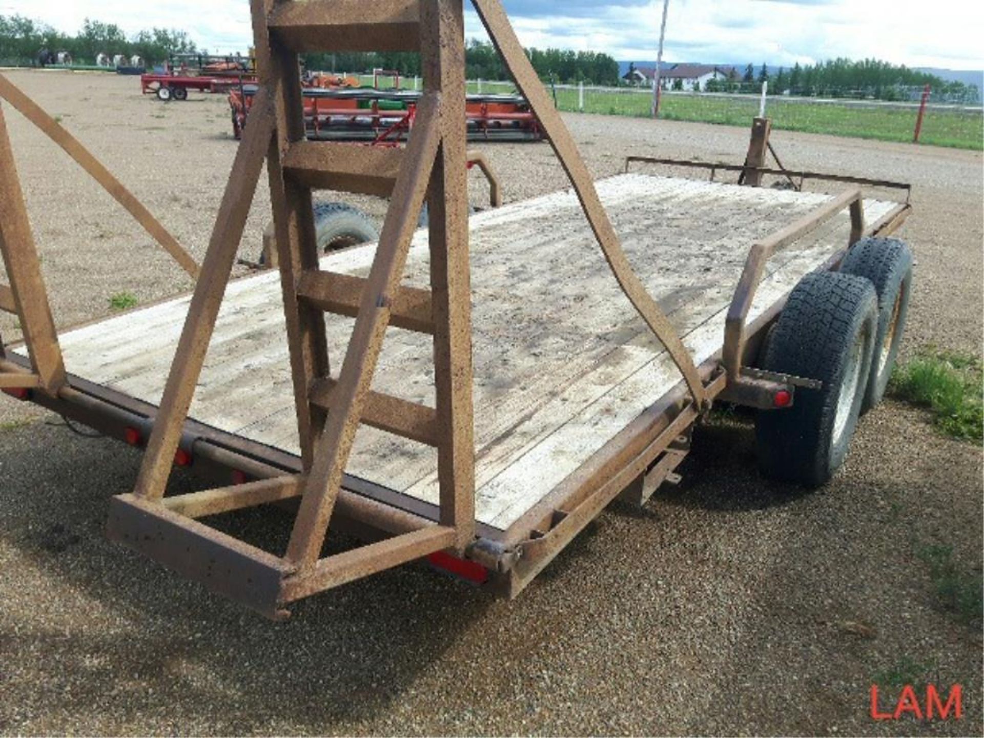 Custom Built T/A car Hauler Trailer sn not available, sells with Bill of sale only Flip up Ramps - Image 3 of 3