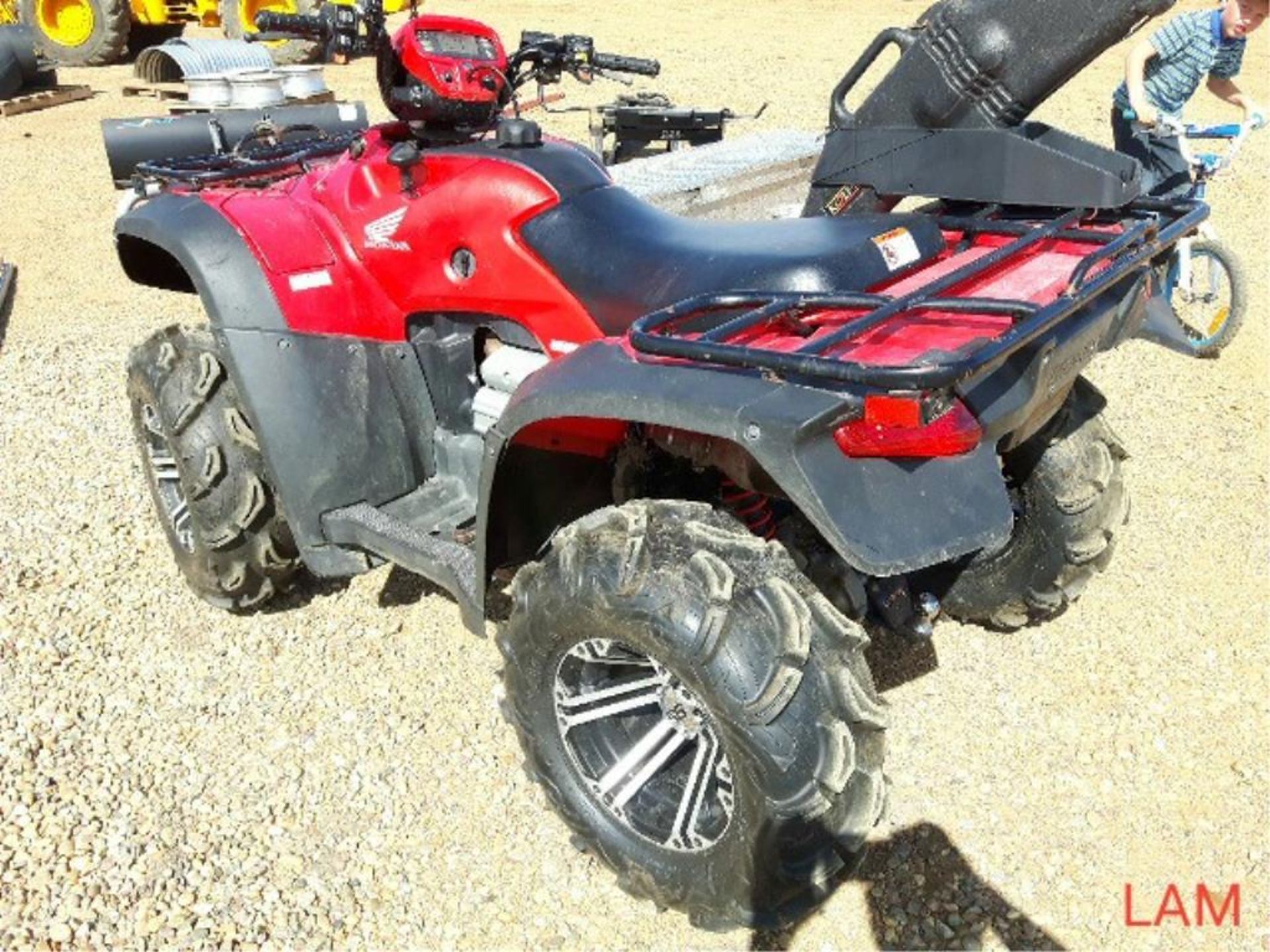 2006 Honda 500 Rubicon Quad VIN 1HFTE265264503369 4893km, 428hrs, c/w Gun Boot & Winch. Blade to fit - Bild 5 aus 10