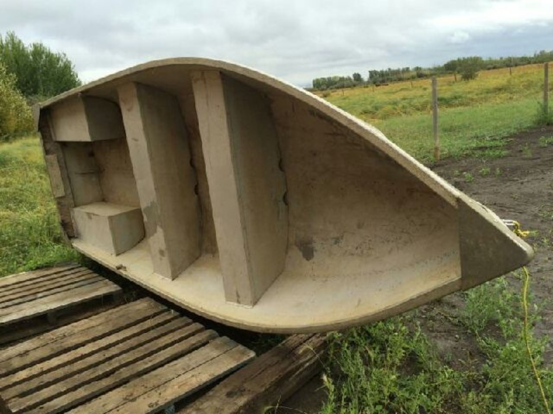 13FT Misty River Aluminum Boat 56in wide, 18in deep, c/w Oars Selling On-Choice - Image 2 of 5