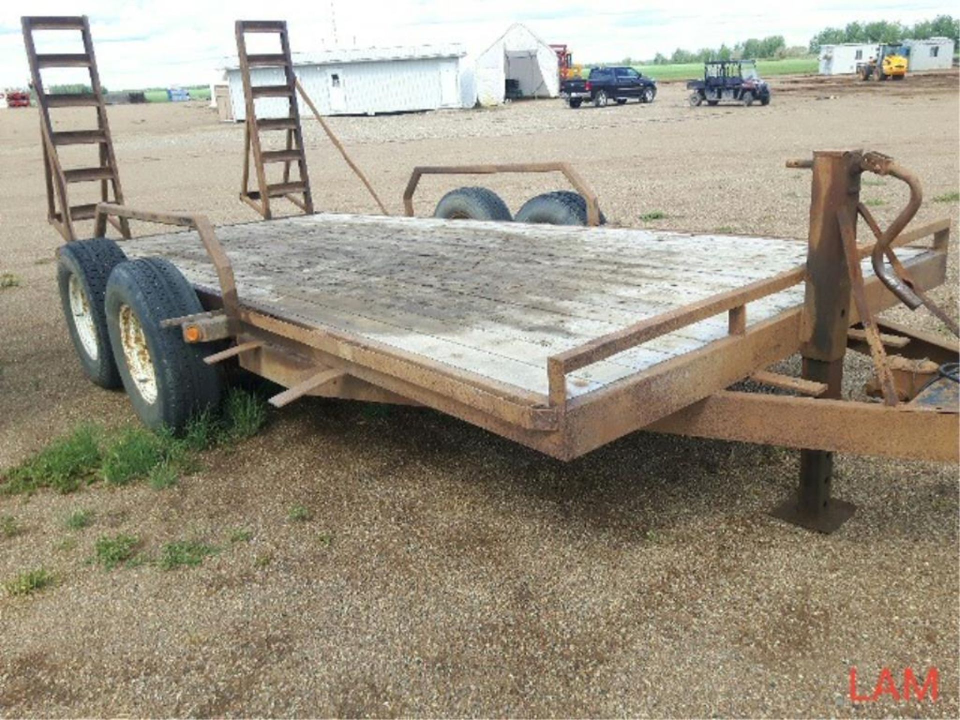 Custom Built T/A car Hauler Trailer sn not available, sells with Bill of sale only Flip up Ramps - Image 2 of 3