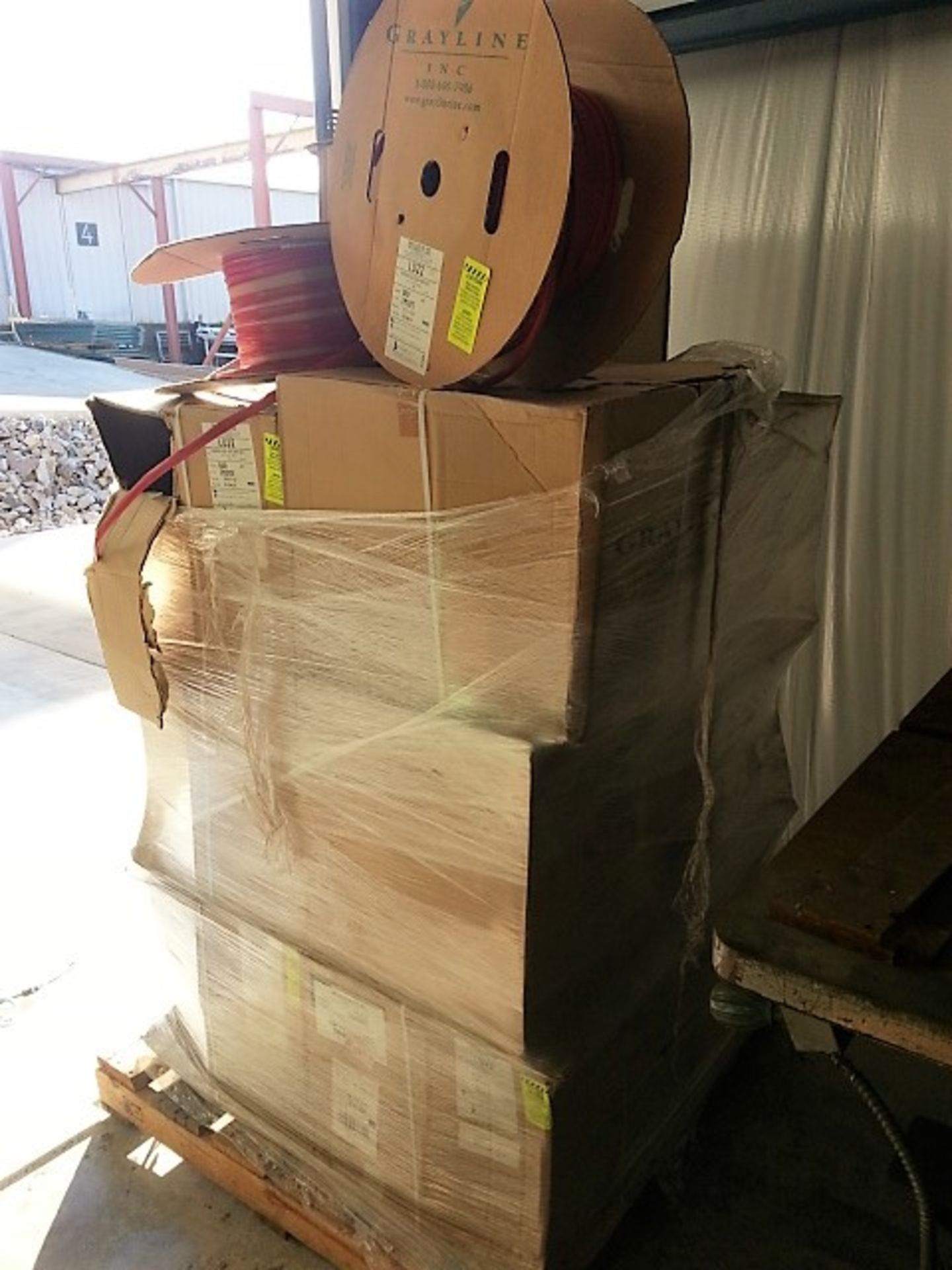 Pallet of Boxes of Grayline Heat Shrinkable PVC Tubing