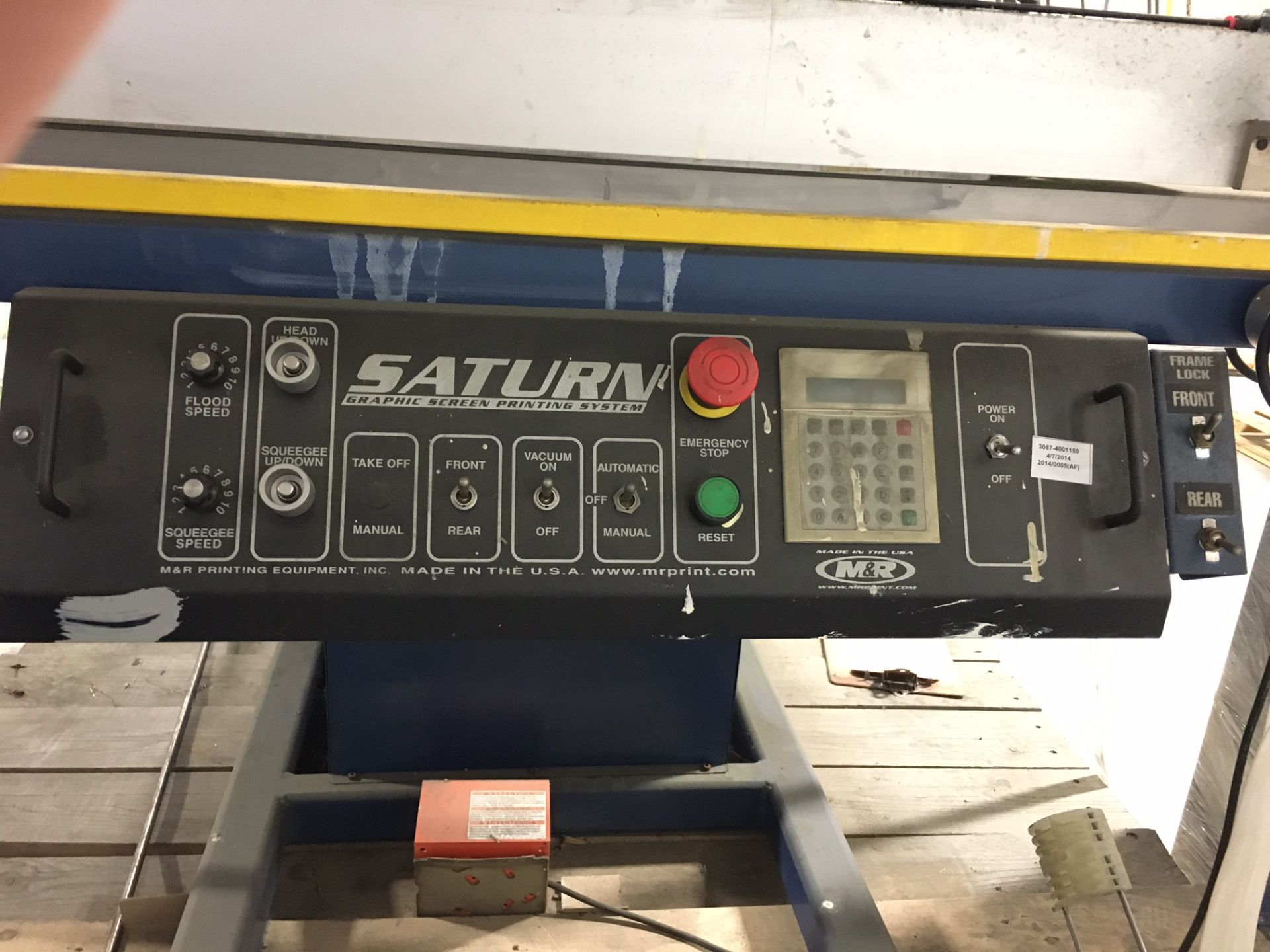 M&R Saturn Model: SATFB-2538 Automated Graphic Screen Printing System (Made in the USA)