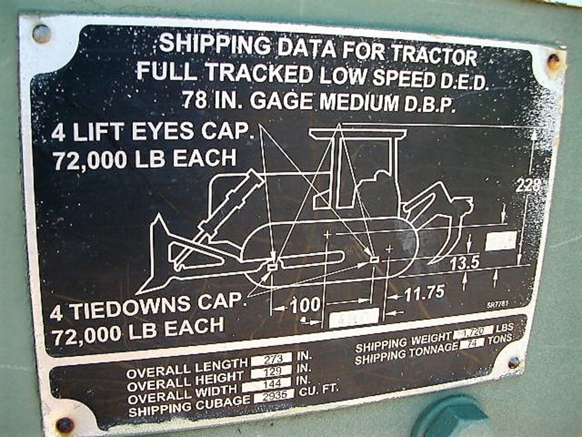 Caterpillar D7G - Military Model DVO59 - Excavator with ONLY (79) Hours! - Image 16 of 21