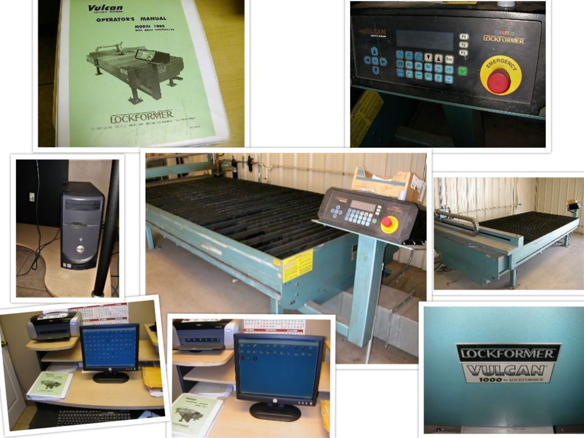 Lockformer Vulcan 1000 Cutting Systems with AMC4 Controller. Computerized 10'x5' Sheet Metal Table