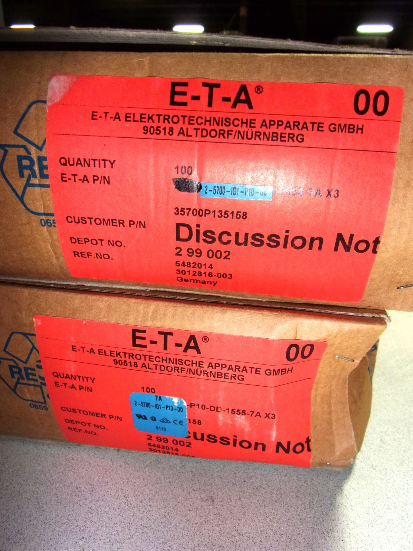 (2) BOXES OF ETA CIRCUIT BREAKERS, QUANTITY AS SHOWN IN PICTURES - Image 2 of 4