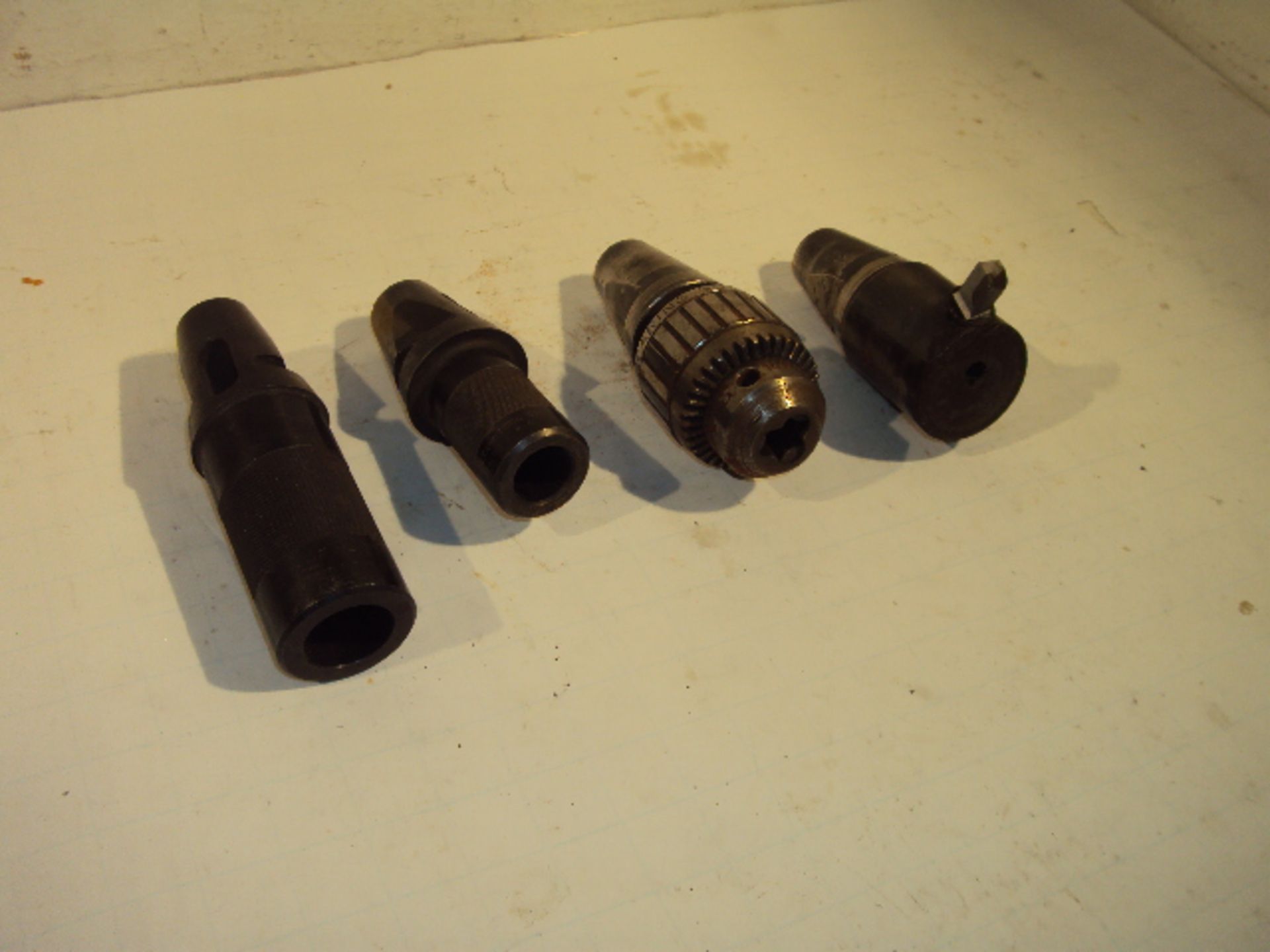 (4) Falcon Tool Quick Change Drill Chuck, MT3, MT4 Adapters & Fly Cutter as a lot