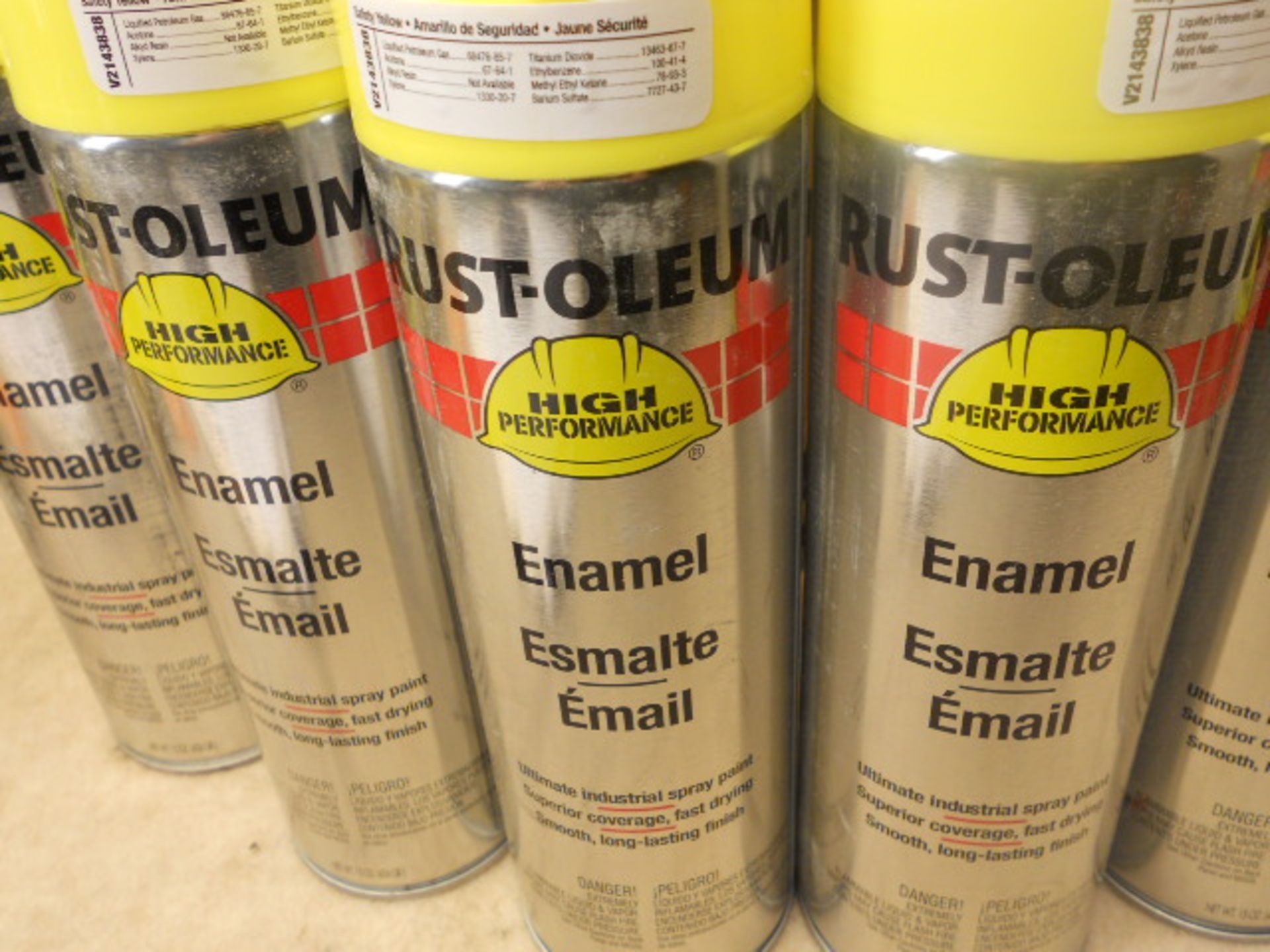 12 New 15 oz. spray cans of Rust-Oleum Industrial Safety Yellow Spray Paint - Bild 2 aus 3