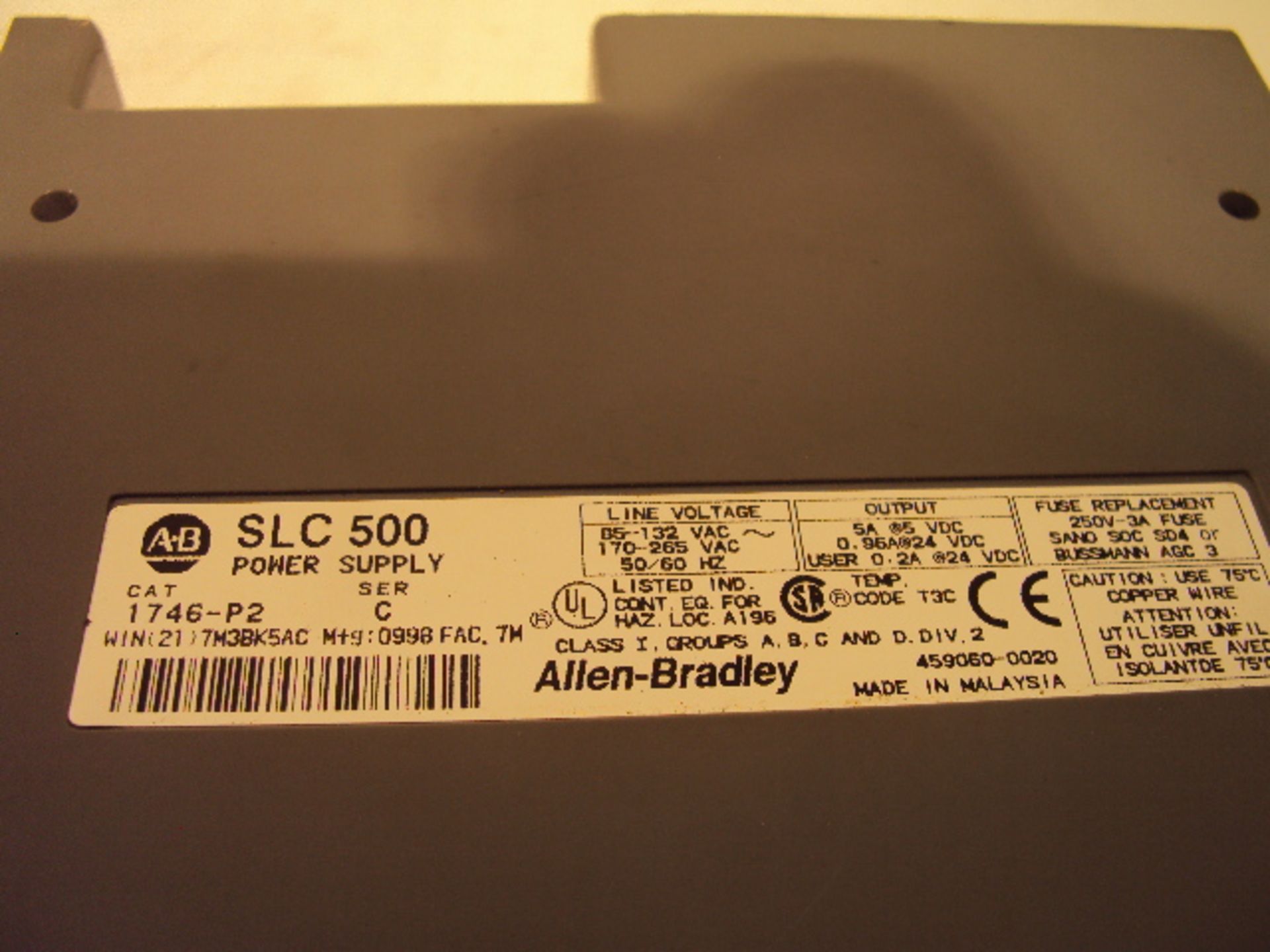 Allen Bradley 1746-P2 SLC-500 Power Supply - Image 4 of 4