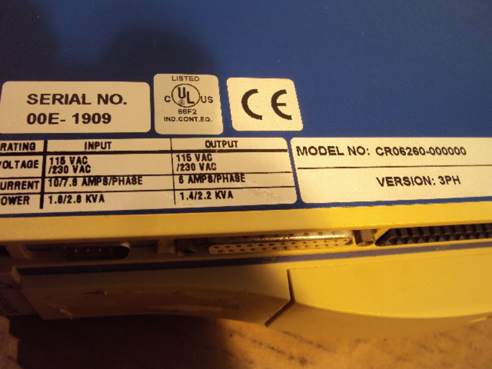 Kollmorgen Servostar CD CR06260 Servo Drive Amplifier - Image 3 of 3