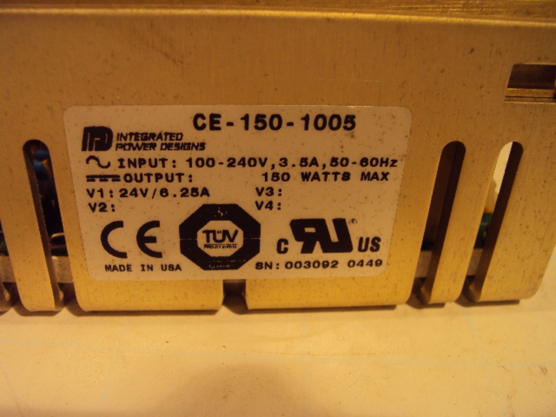 (2) Integrated Power Designs CE-150-1005 Power Supplies - Image 3 of 5