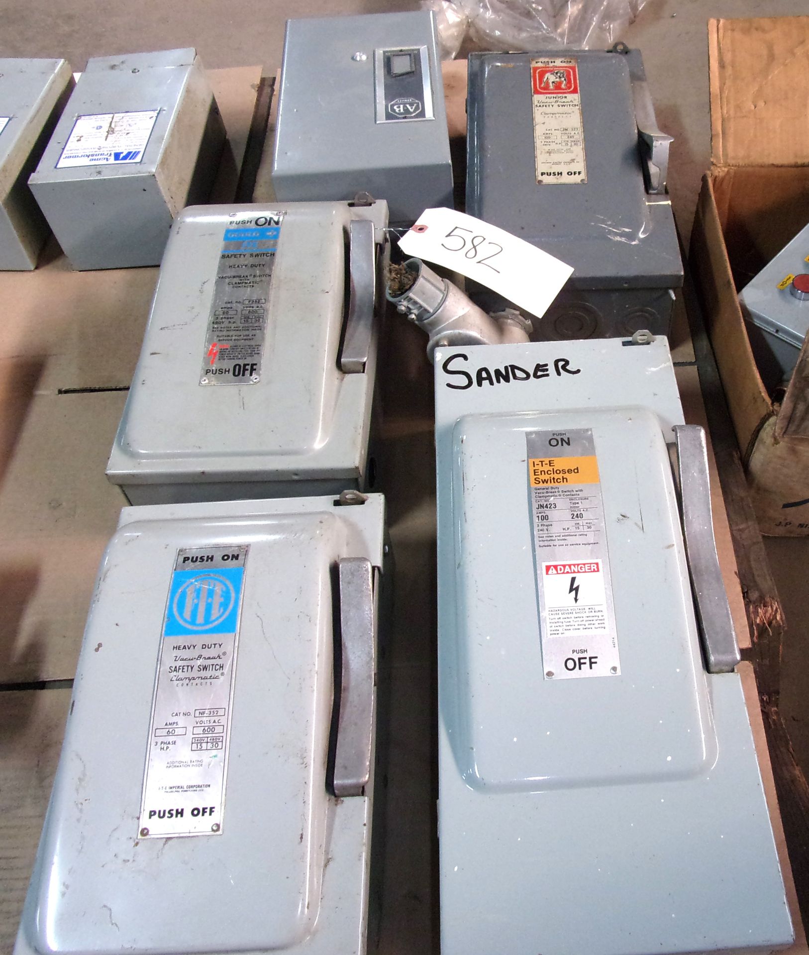 LOT OF (5) ELECTRICAL BOXES, 60/100 AMPS