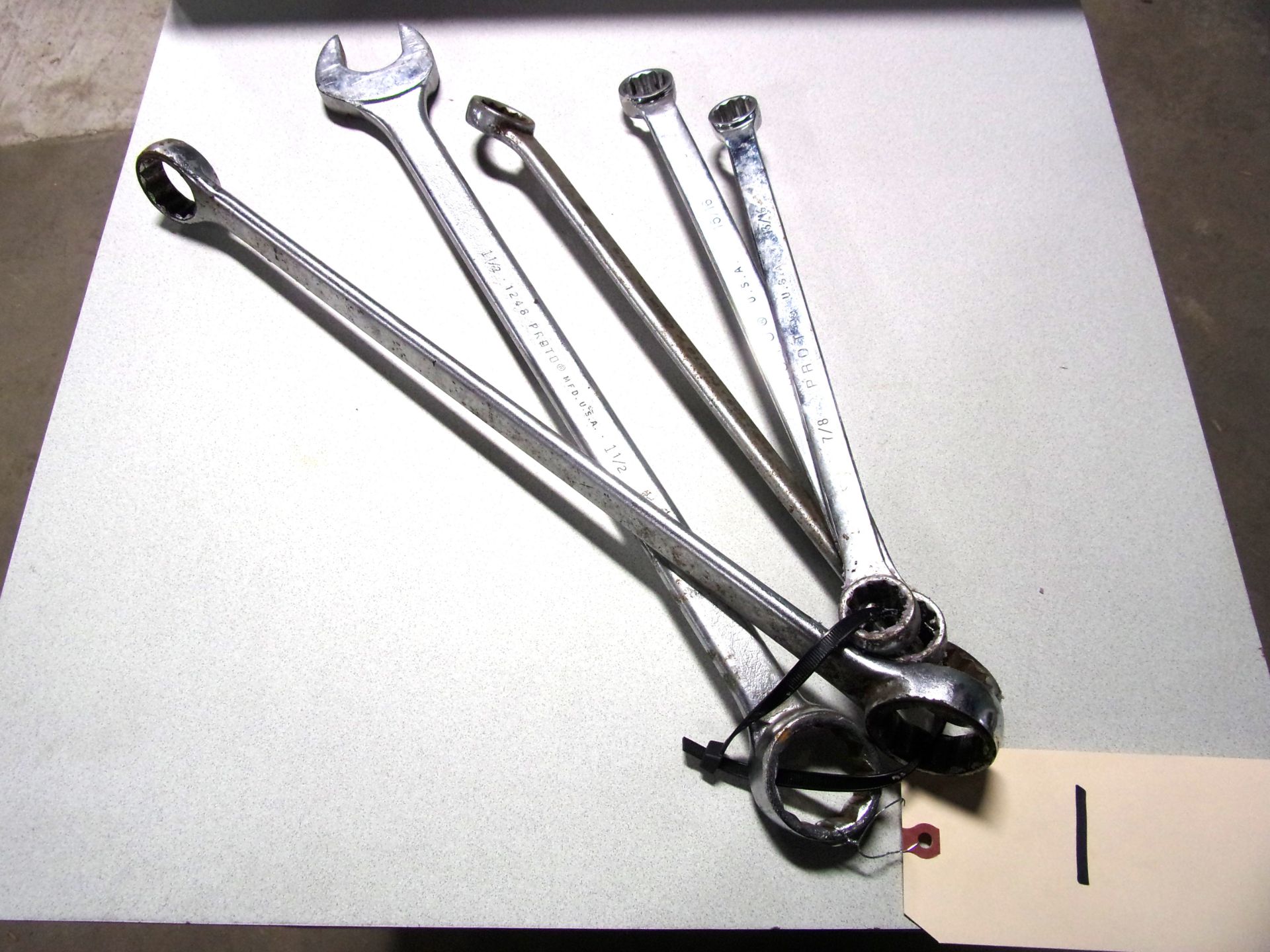 LOT OF LARGE OPEN END BOX END WRENCHES