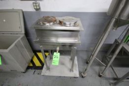 2-Station Aprox. 8" W x 16" Deep Jacketed Portable Chocolate Dip Station