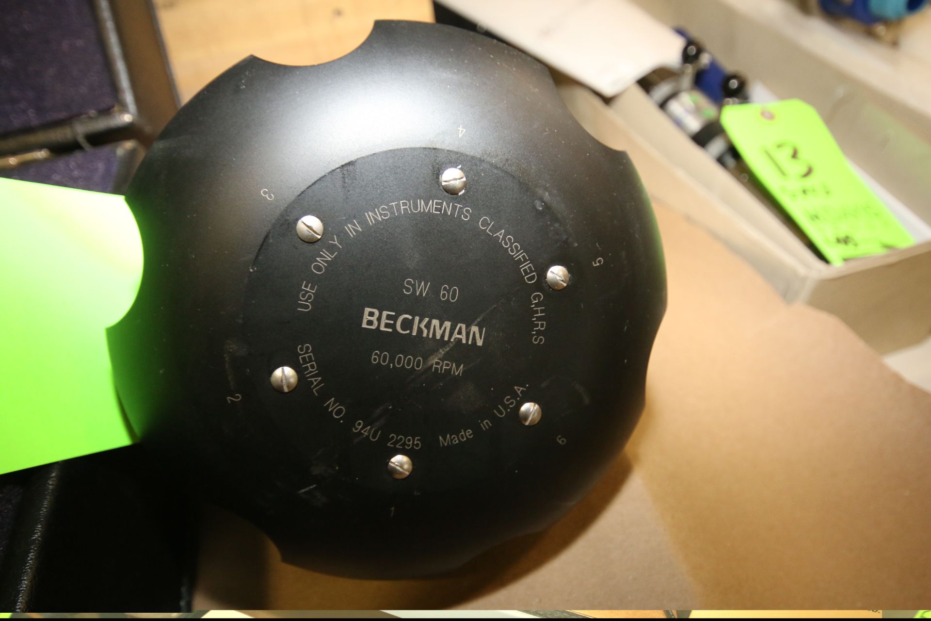Beckman Centrifuge Rotor, Model SW60, 60,000 RPM - Image 2 of 2