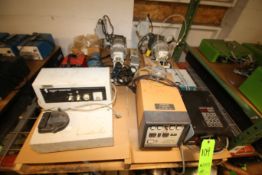 Assorted Lab Pumps and Controller by Haake, FMI, Gilson, Cole Palmer and Metrohm