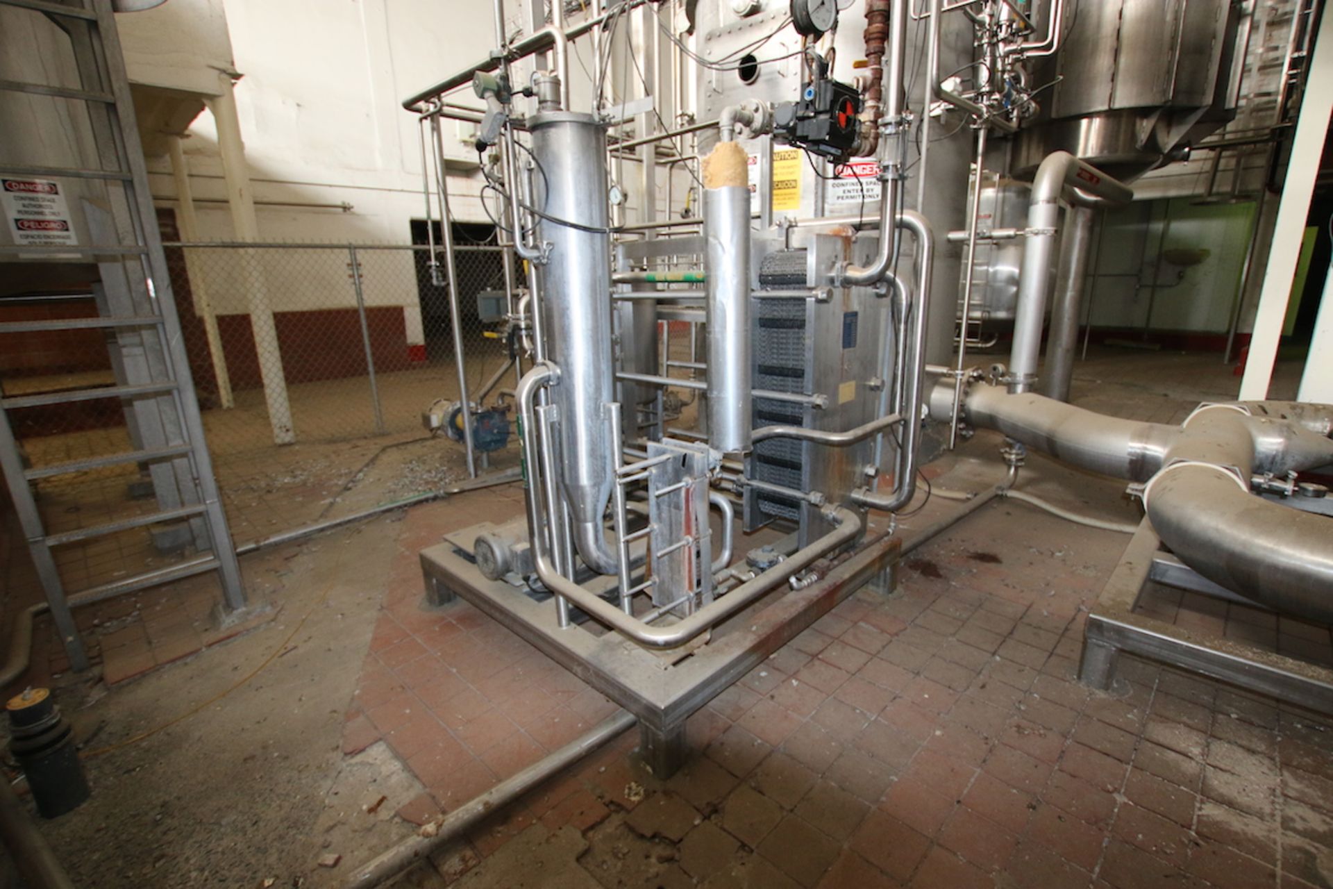 Heat Exchanger Skid Equipped with Therma Line Plate Frame with Approx. (56) Plates, Model T28CH,