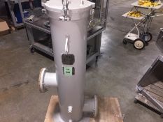Nowata Filter - Never used heavy duty in-line pressure filter r 13" diameter and 55" high - National