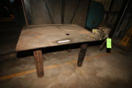 5 ft L x 48" W x 1/2" Thick Steel Welding Table / Work Bench with Mounted Vise