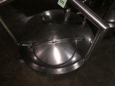Crepaco Suspended Insulated Stainless Steel Tank with load cell attachment to three arms.