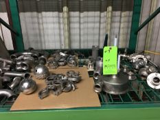 Assorted S/S Sanitary Grade Fittings Including 2" Check Valve, (3) 1 1/2" Plug Valves, 2"