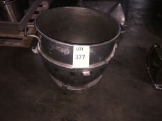 Stainless Steel approx. 60 gallon Mix Bowl on bowl cart (Located in Iowa)**EUSA**