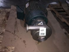 Stainless Speed High Speed Centrifugal Pump Homogenizer, with Reliance 10HP, 3515 RPM motor (