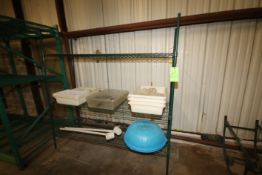 70" L x 22" W 3-Shelf Portable Adjustable Cage Rack with Contents Includes (6) Trays, Scoops,