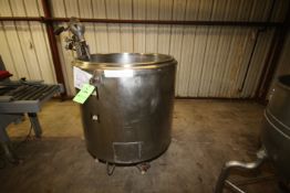 Sterline Aprox. 200 Gal. Jacketed S/S Tank, Model 501516-1-5, SN 2191, with Tank Valve, Lightnin'