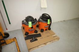 Rigid Portable Shop Vacs, with Assortment of Attachments ***Located in NY***