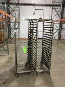 20 Position Portable S/S Tray Racks, with 18" W x 26" L Spacing